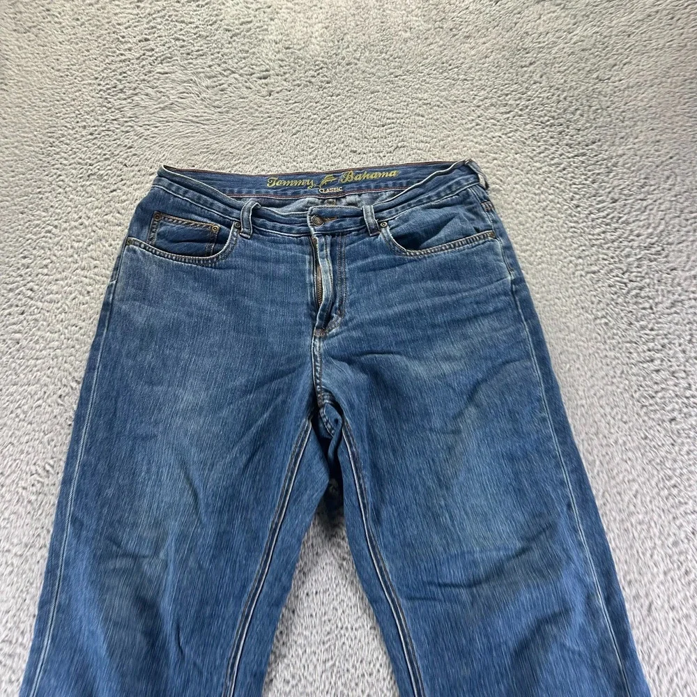 Tommy‎ Bahama Jeans Men's 33x30 Blue Cotton Denim Straight Classic Fit Workwear